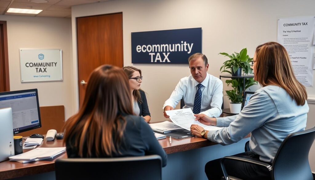 Community Tax professionals consulting with clients about tax relief options Community Tax professionals consulting with clients about tax relief options