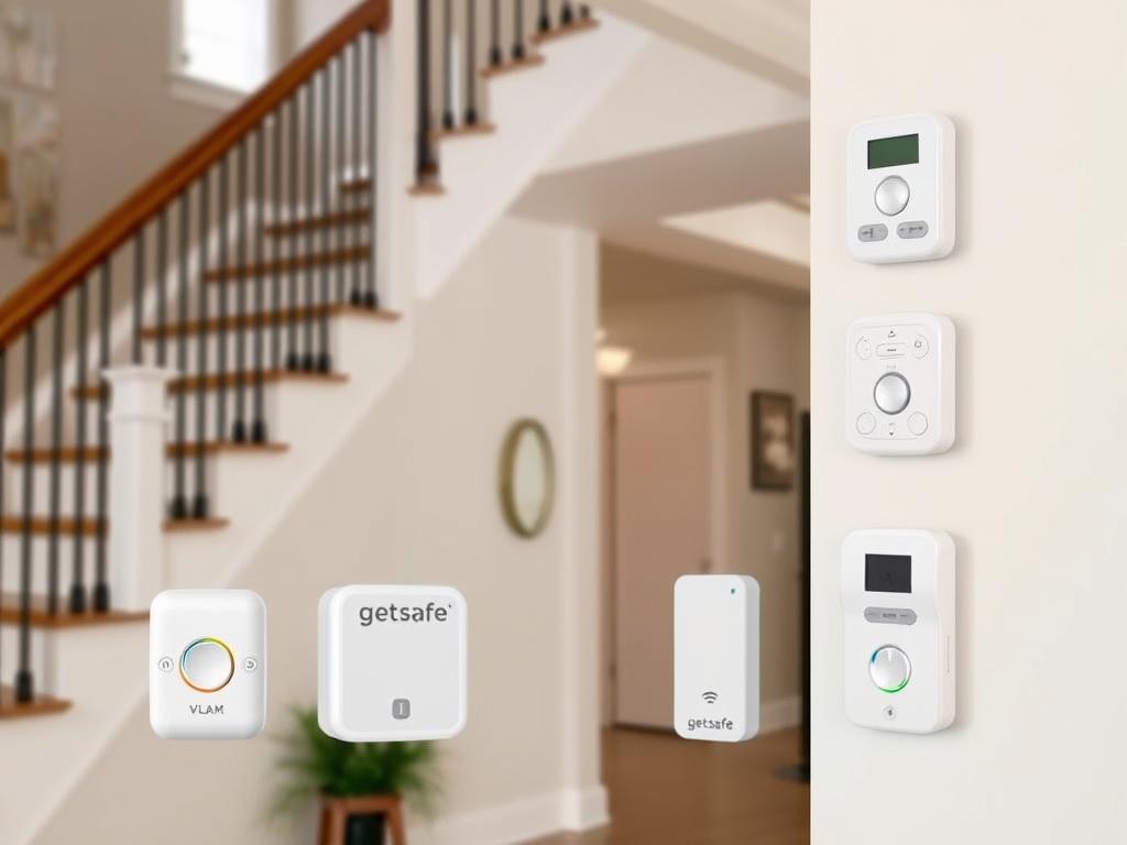 GetSafe wall buttons and voice-activated devices showing the unique approach to in-home medical alert coverage GetSafe wall buttons and voice-activated devices showing the unique approach to in-home medical alert coverage
