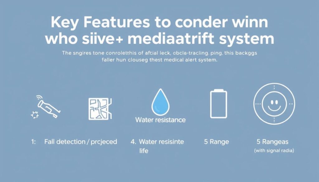 Important features of medical alert systems including fall detection, GPS tracking, and water resistance Important features of medical alert systems including fall detection, GPS tracking, and water resistance