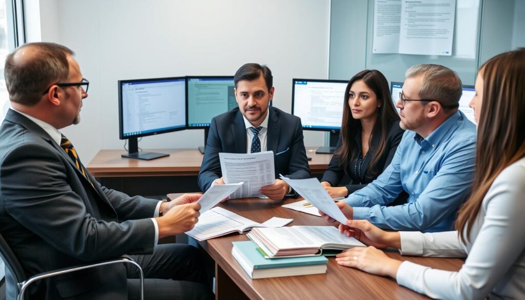Top tax relief experts reviewing IRS documents with clients Top tax relief experts reviewing IRS documents with clients