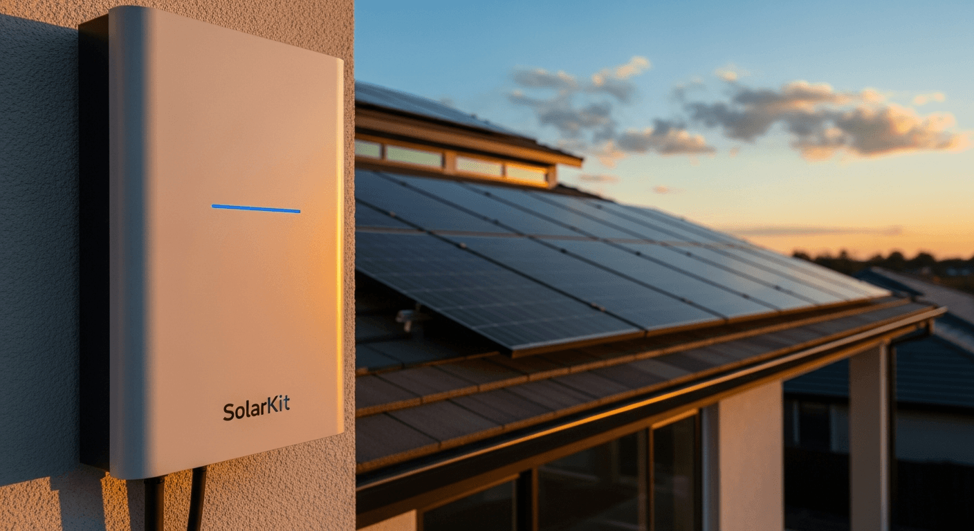 Battery storage system with premium installation by SolarKiit professionals in a modern home.
