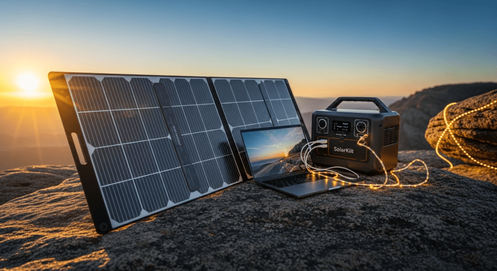 portable power station with solar panel 1