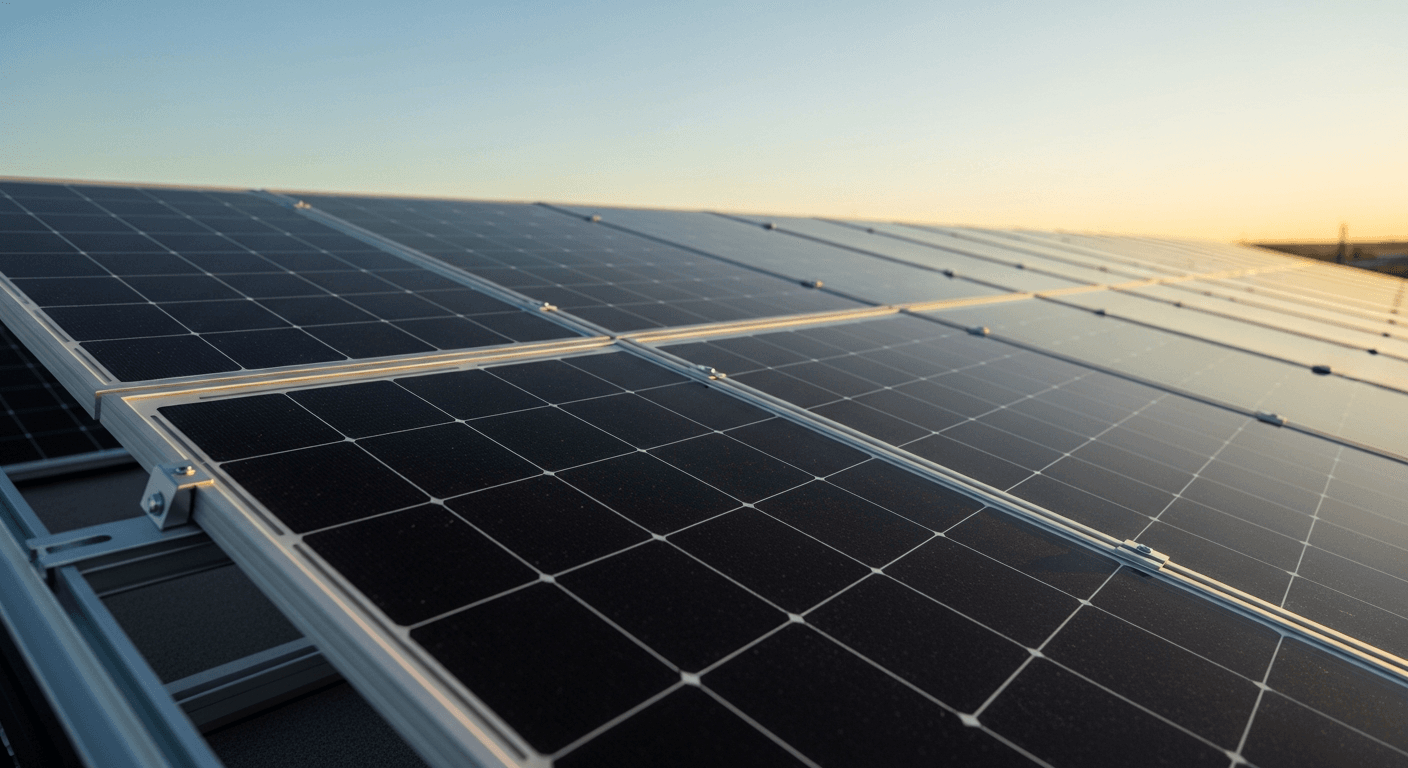 Panneau solaire à haute efficacité, système photovoltaïque installé